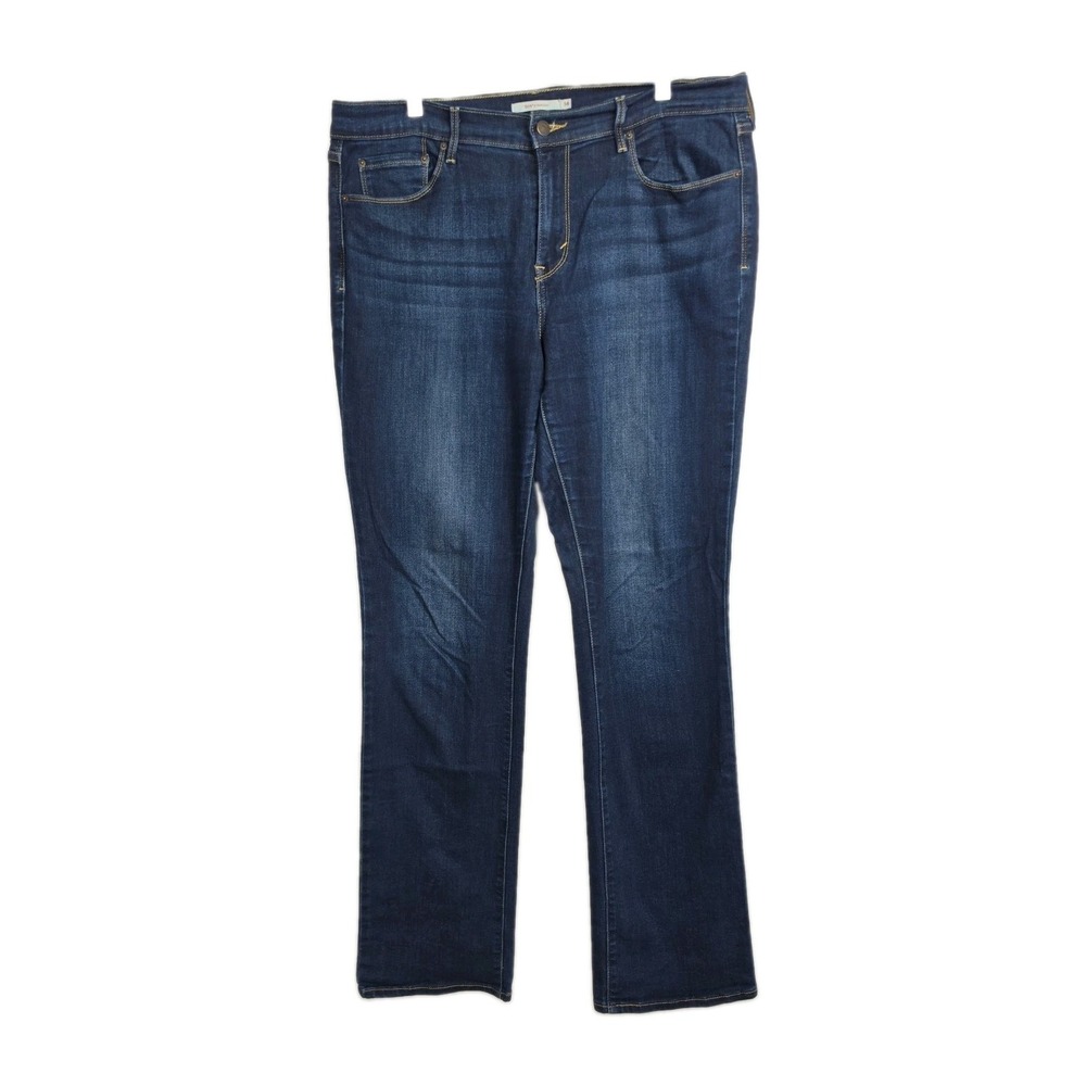 Levi's‎ 505 Straight Leg Jeans Women's Size 16L 33x34 Dark Blue Wash